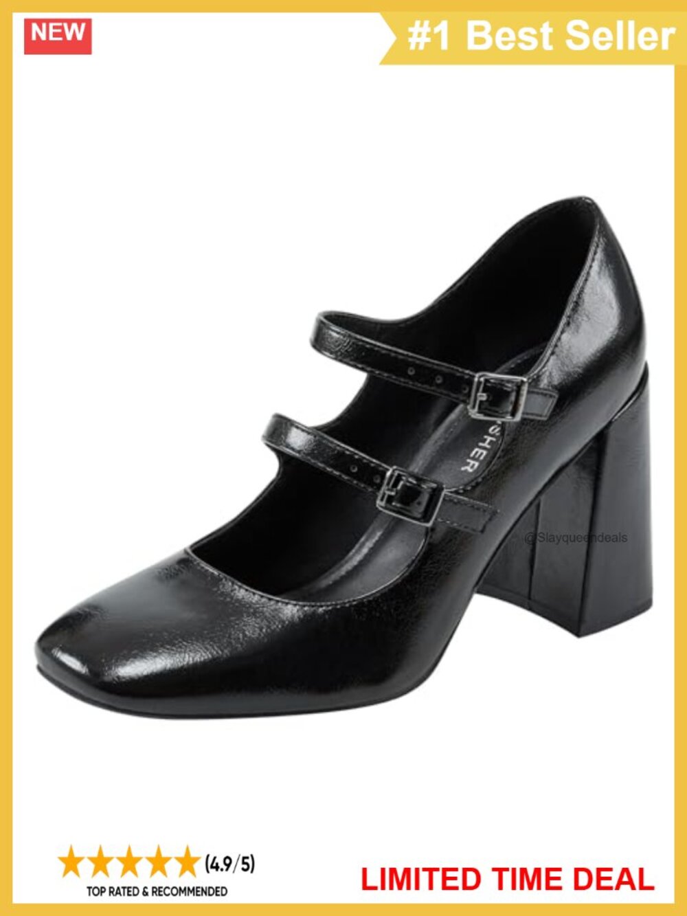 Charisy Dress Pumps with Adjustable Strap & Block Heel